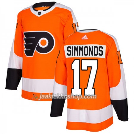 Miehille NHL Philadelphia Flyers Pelipaita Wayne Simmonds 17 Adidas 2017-2018 Oranssi Authentic